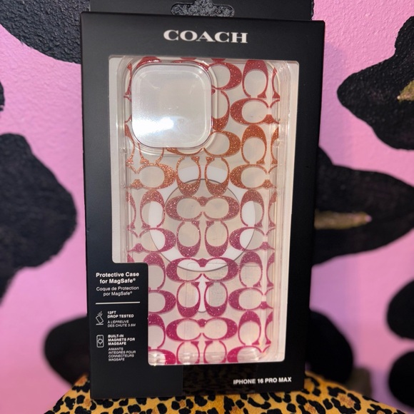 Coach Pink Protective Case for iPhone 16 Pro Max - Picture 1 of 1